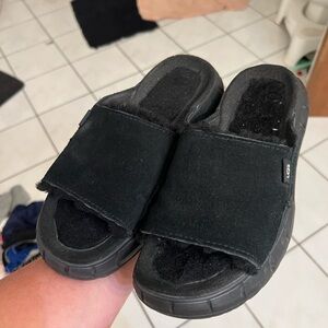 UGG Black Fuzzy Footwear